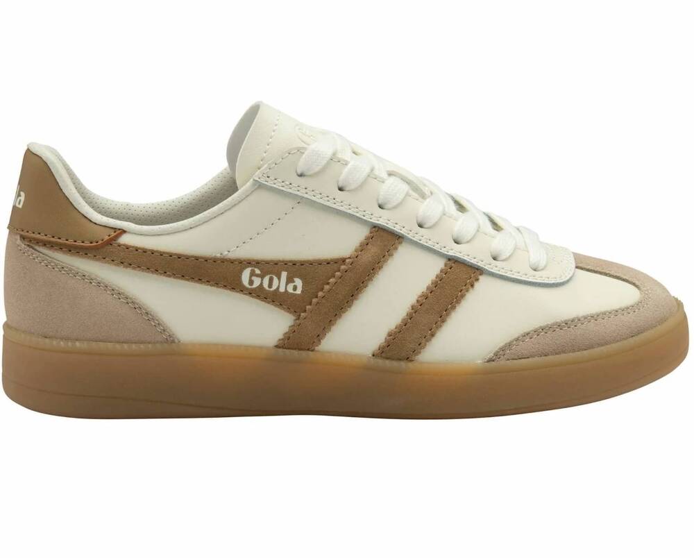 NEW GOLA women's viper leather sneakers in white